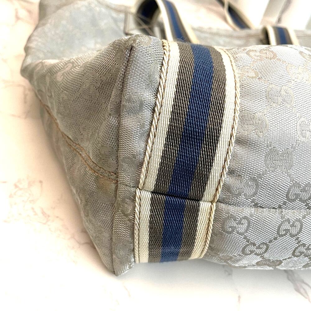 GG Monogram Web Stripe Tote Bag (Large) Pre-Owned - Picture 9 of 10
